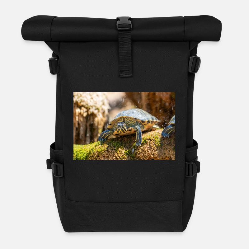 Gelbbauch-Slider Trachemys scripta scripta - Rolltop Rucksack - Schwarz