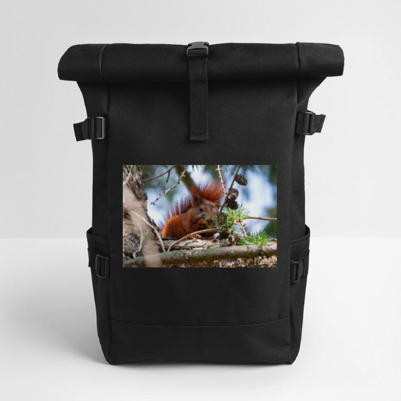 squirrel (in german Eichhörnchen) Sciurus Roll Top Backpack