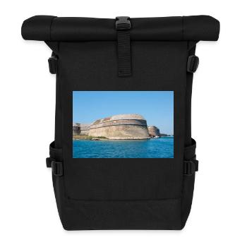 St. Nicholas' Fortress Šibenik-Knin Croatia - Roll Top Backpack - black - Front