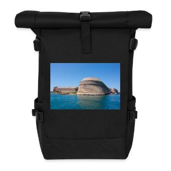 St. Nicholas' Fortress Šibenik-Knin Croatia - Roll Top Backpack - black - Front