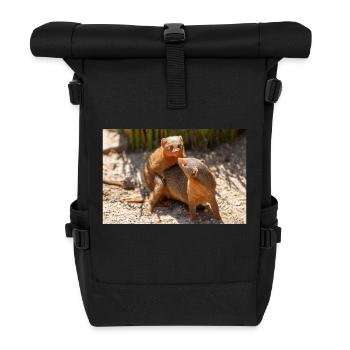 Zwergmangusten Helogale - Rolltop Rucksack - Schwarz - Vorne