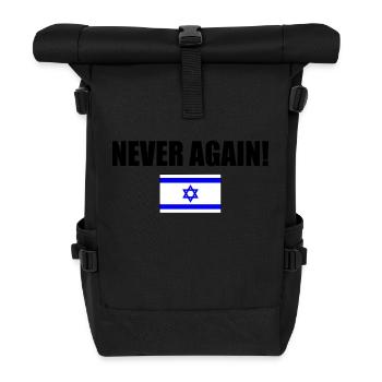 Never again - israel - Rolltop Rucksack - Schwarz - Vorne