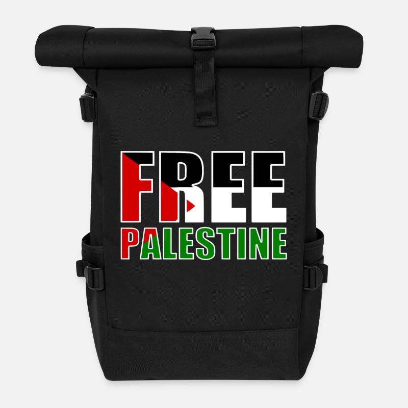 Free palestine - Rolltop Rucksack - Schwarz