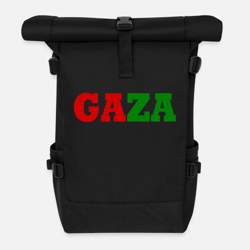 Free Gaza - Roll Top Backpack - black