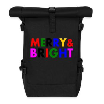 Merry and bright - Roll Top Backpack - black - Front