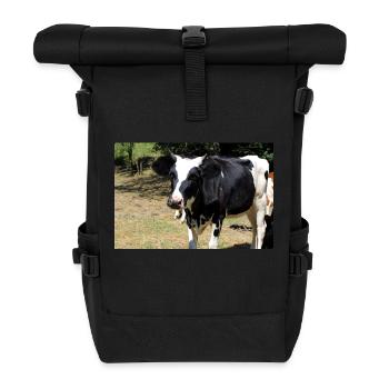 Kuh Poster - Rolltop Rucksack - Schwarz - Vorne