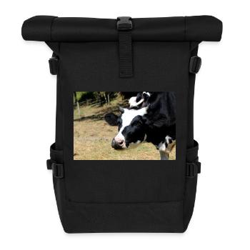 Kuh Poster - Rolltop Rucksack - Schwarz - Vorne