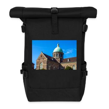 Kirche des Heiligen Bavo (Sint Bavo Kerk) in Noordwijk - Rolltop Rucksack - Schwarz - Vorne