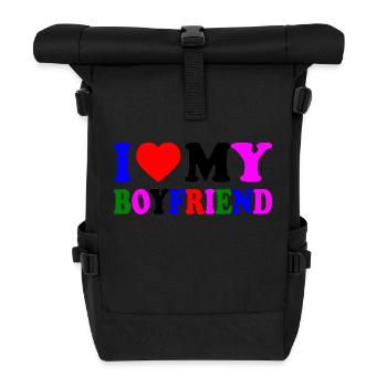 I love my boyfriend - Sac à dos roll top - noir - Devant