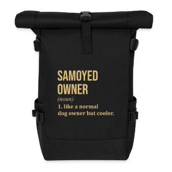 Samoyed - Roll Top Backpack - black - Front