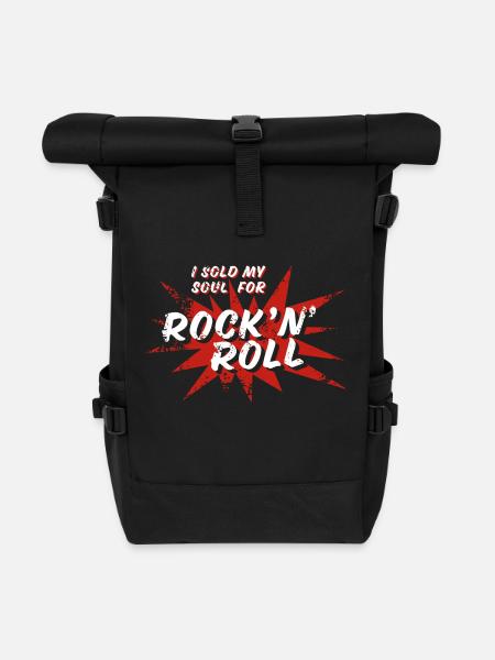 I sold my soul for Rock'n'Roll - Rolltop Rucksack - Schwarz