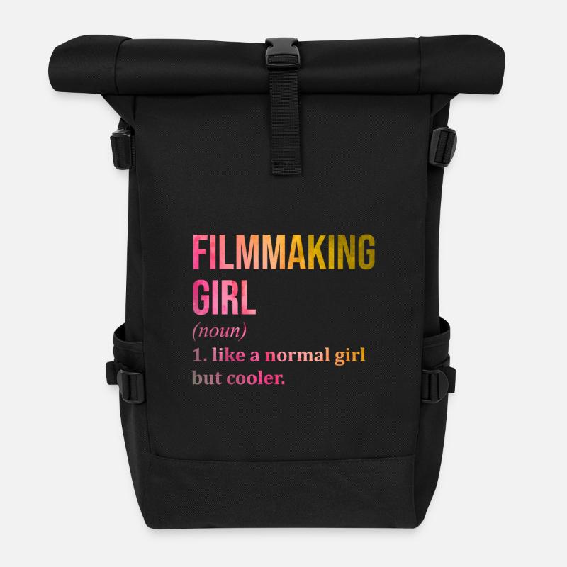 Filmemacher - Rolltop Rucksack - Schwarz
