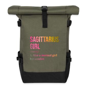 Sagittarius - Roll Top Backpack - olive/black - Front