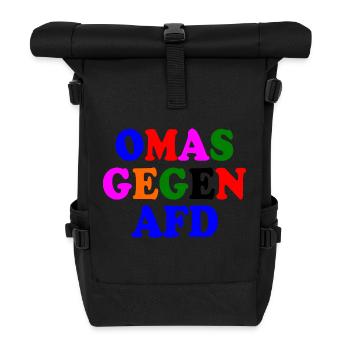 Omas gegen afd - Rolltop Rucksack - Schwarz - Vorne