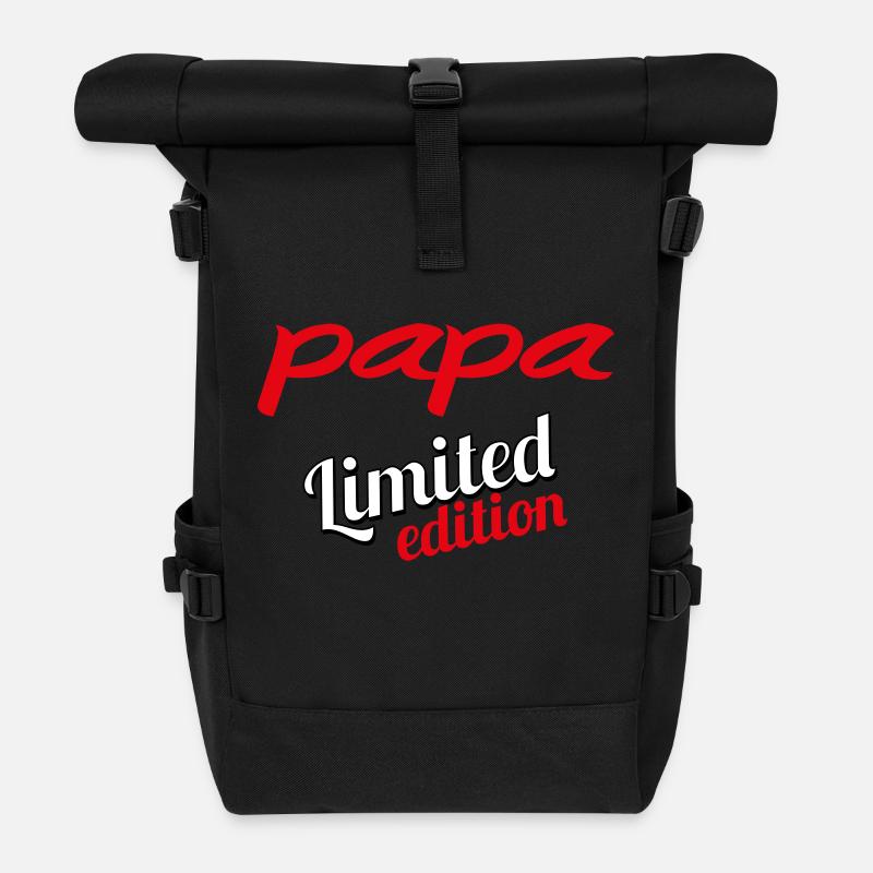 PAPA LIMITED EDITION - Roll Top Backpack - black