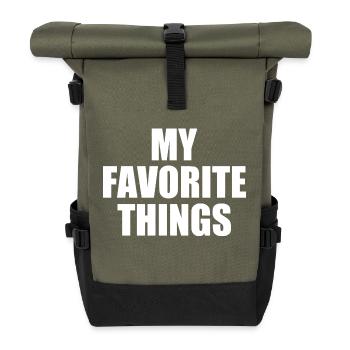my favorite things - Rolltop Rucksack - Olive/Schwarz - Vorne