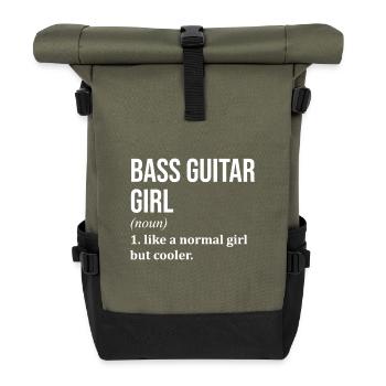 Bassgitarre - Rolltop Rucksack - Olive/Schwarz - Vorne