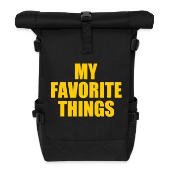 my favorite things - Rolltop Rucksack - Schwarz - Vorne