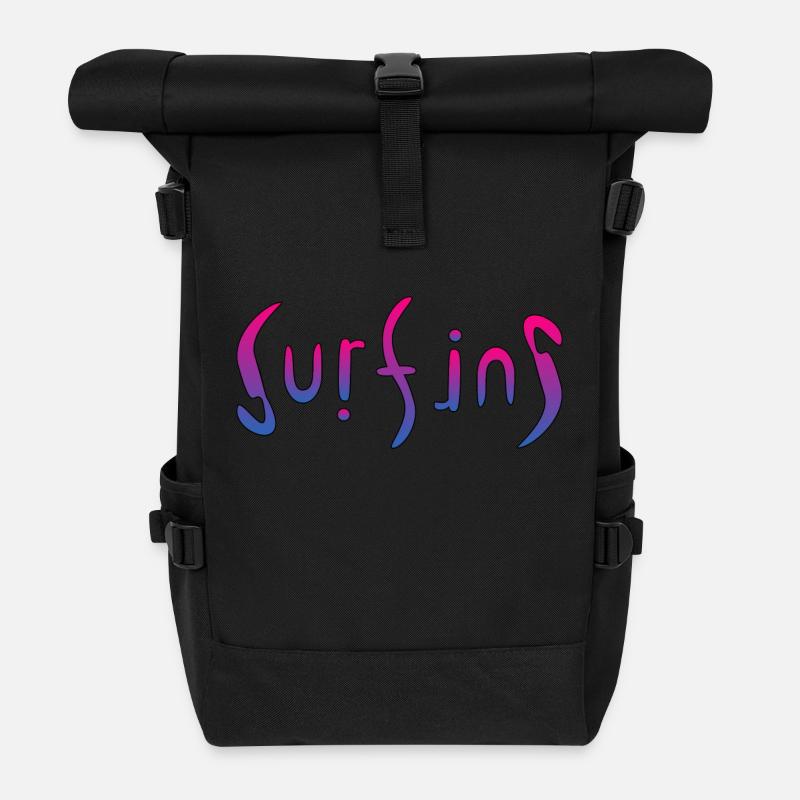 Surfing - Rolltop Rucksack - Schwarz