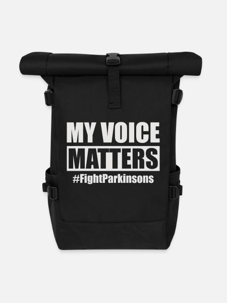 Funny Parkinsons Awareness - Roll Top Backpack - black