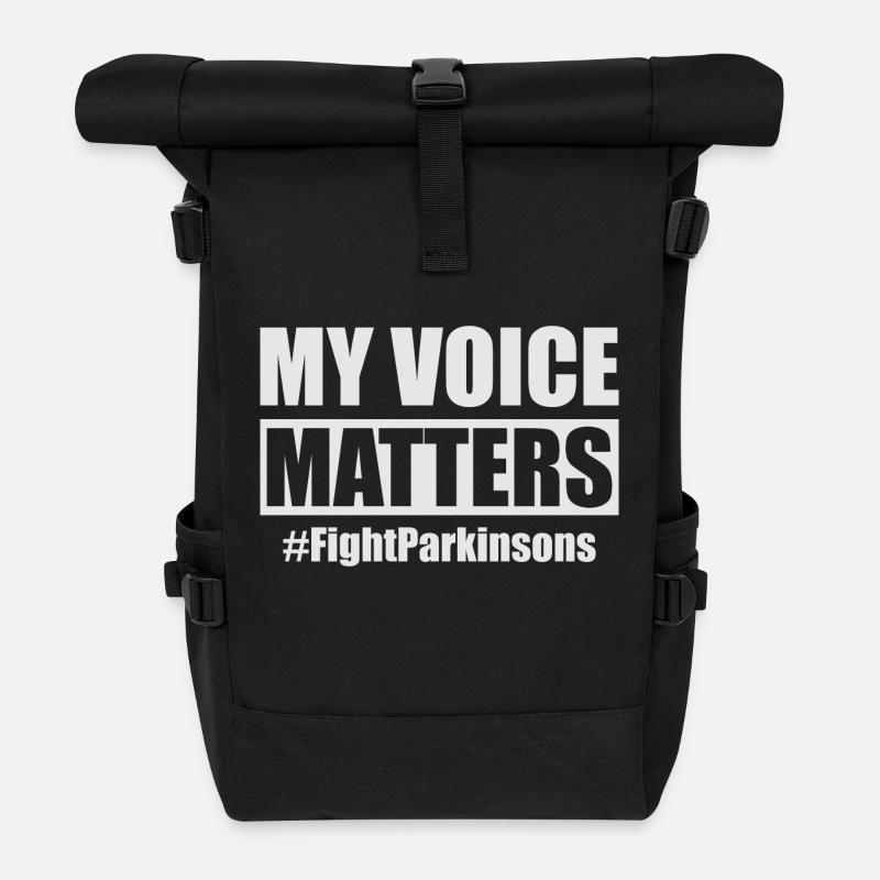 Lustiges Parkinson-Bewusstsein - Rolltop Rucksack - Schwarz