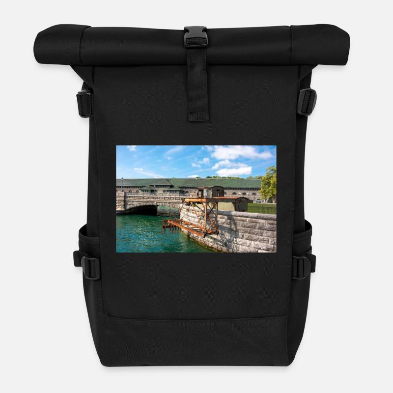Industriedenkmal Kraftwerk Niagarafälle - Rolltop Rucksack - Schwarz