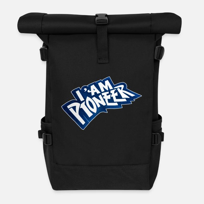 Ich bin ein Pionier - Rolltop Rucksack - Schwarz
