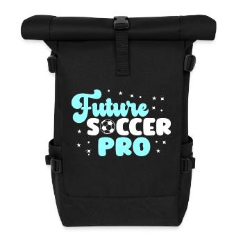 Future Soccer Pro Soccer Love To Play - Roll Top Backpack - black - Front