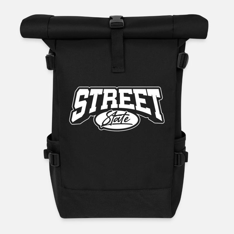 Street State W - Roll Top Backpack - black