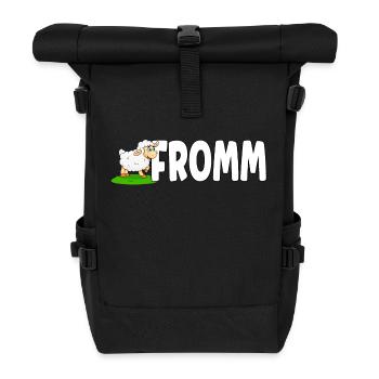 Lammfromm - You are innocent. ALWAYS! - Roll Top Backpack - black - Front