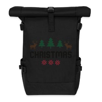 Noël - Sac à dos roll top - noir - Devant