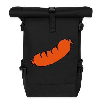 Bratwurst - Rolltop Rucksack - Schwarz - Vorne