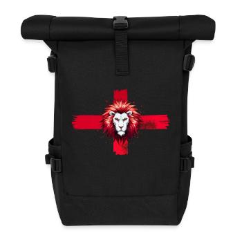 The English Lion - Roll Top Backpack - black - Front