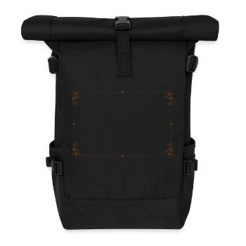 Nostalgie Cadre, Carré, Ornement - Sac à dos roll top - noir - Devant