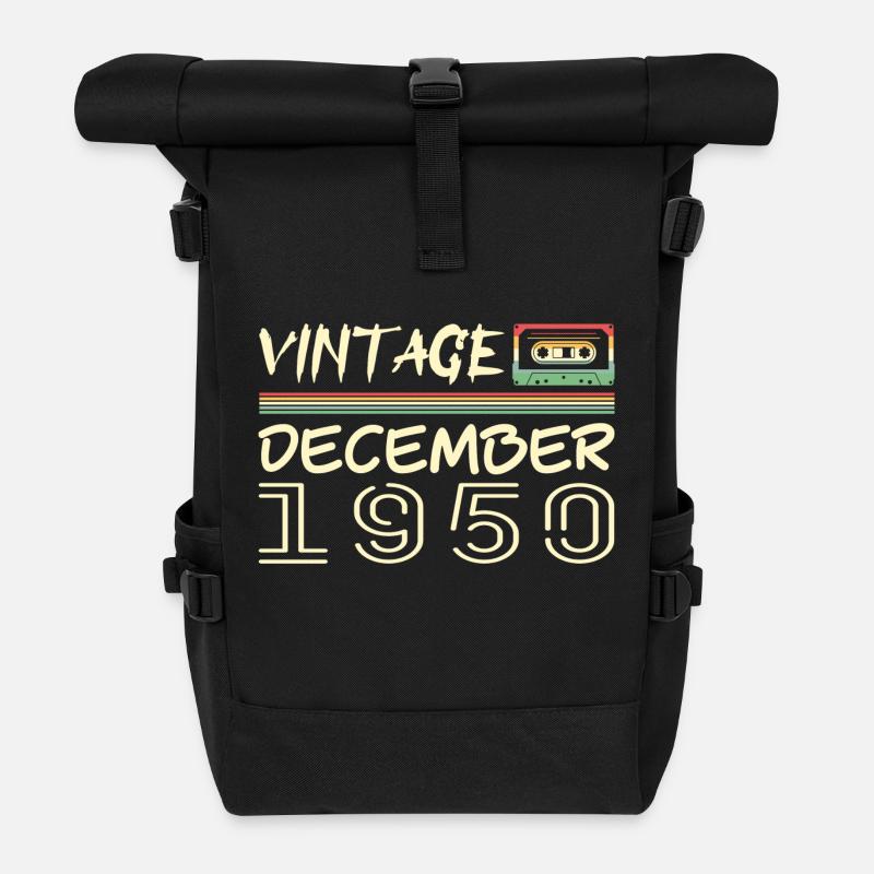 1950 Dezember 1950 Jubiläum Dezember 1950 - Rolltop Rucksack - Schwarz