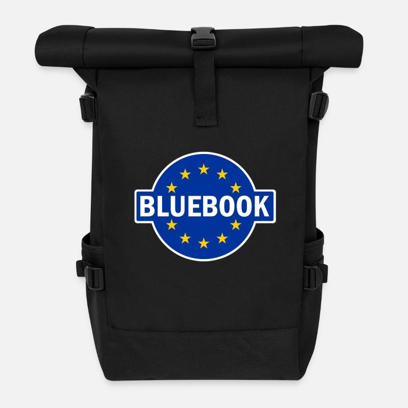 Bluebook Design - Für EU-Kommission Trainees - Rolltop Rucksack - Schwarz