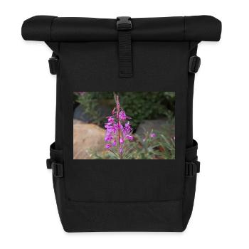 fireweed also willow herb also rosebay willowherb - Roll Top Backpack - black - Front