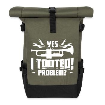 Trumpeter Saying - Roll Top Backpack - olive/black - Front