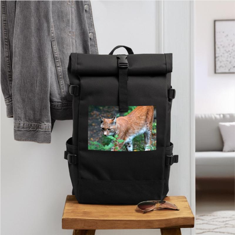 Eurasischer Luchs oder Nördlicher Luchs Rolltop Rucksack