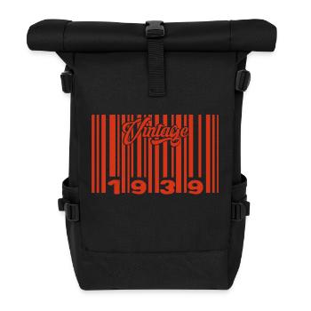 Vintage 1939 Born In 1939 86 Years Bar Code Anniversai - Roll Top Backpack - black - Front