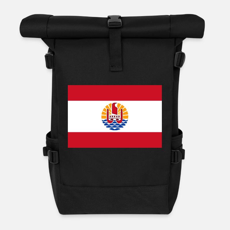 Polynésie française - Sac à dos roll top - noir