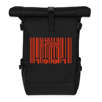 Vintage 191 Born In 191 34 Years Bar Code Birthday - Roll Top Backpack - black - Front