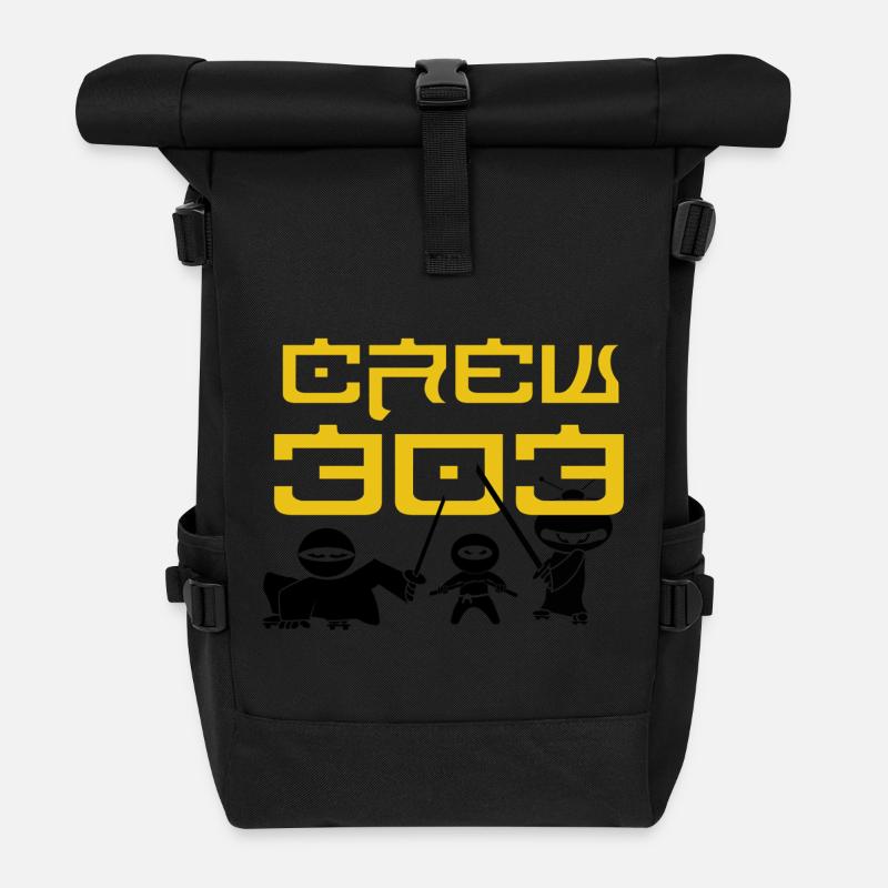 CREW 303 - Rolltop Rucksack - Schwarz