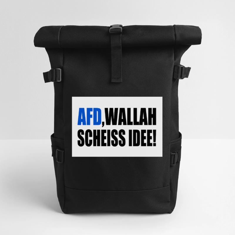 Afd wallah scheiss idee Rolltop Rucksack
