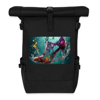 Explosion de couleurs dans l’eau 2 - AI - Sac à dos roll top - noir - Devant