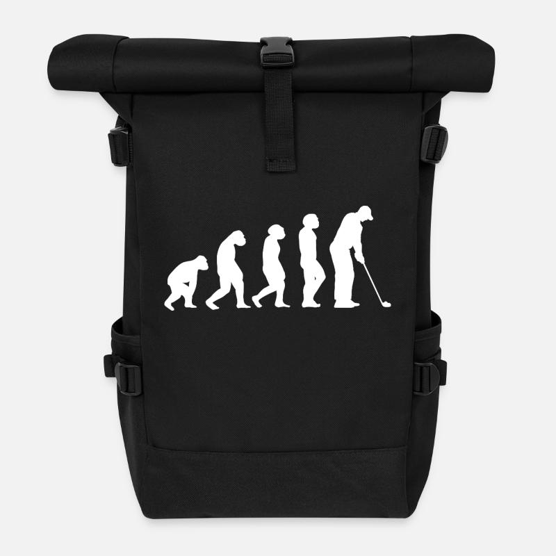 Golfspieler Evolution Golf - Rolltop Rucksack - Schwarz