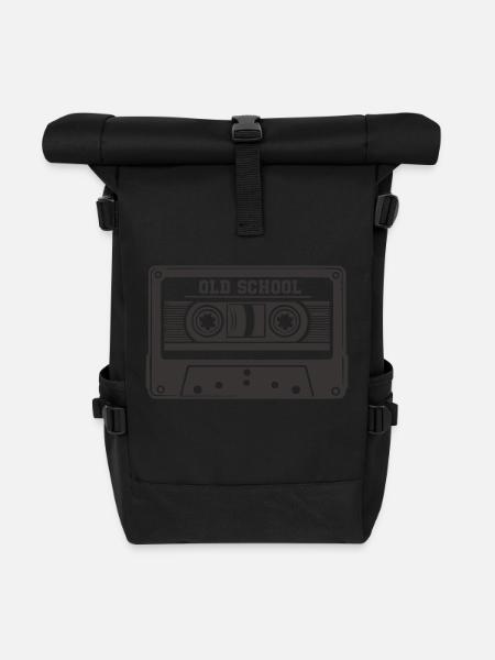 audio kassette old school - Rolltop Rucksack - Schwarz