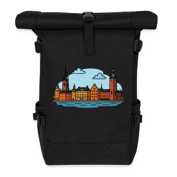Ville de Stockholm - Sac à dos roll top - noir - Devant