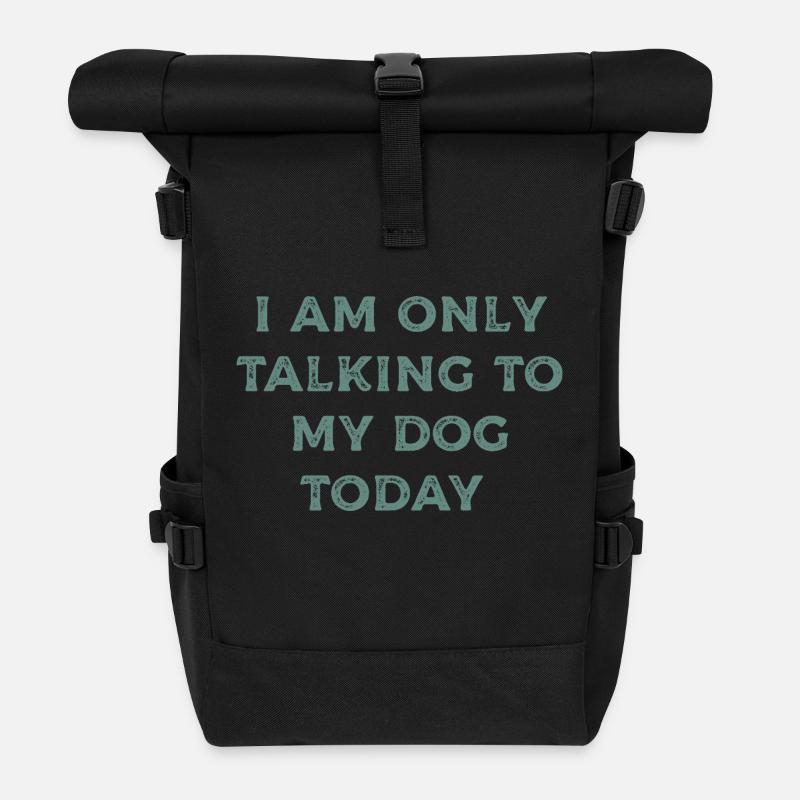 Dog Mom Geschenk Spruch Haustiere Hunde Hund - Rolltop Rucksack - Schwarz