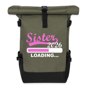 Sister 2026 Wird Geladen - Rolltop Rucksack - Olive/Schwarz - Vorne